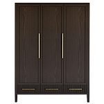 Большой Шкаф Primo Темный орех с 3 дверьми и 3 выдвижными ящиками варинант исполнения - 10 | Loft Concept в Саратове