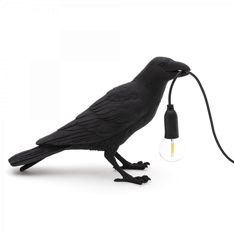 Настольная лампа Bird Lamp Black Waiting Черный Настольная лампа Bird Lamp Black Waiting Черный в Саратове | Loft Concept