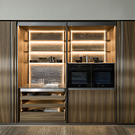 Кухонный гарнитур из дерева и камня с раздвижными дверцами OPERATING COLUMN 2.0 Dada Engenereed Kitchen варинант исполнения - 1 | Loft Concept в Саратове