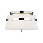 Потолочный светильник с белым тканевым абажуром Generation Lighting варинант исполнения - 1 | Loft Concept в Саратове