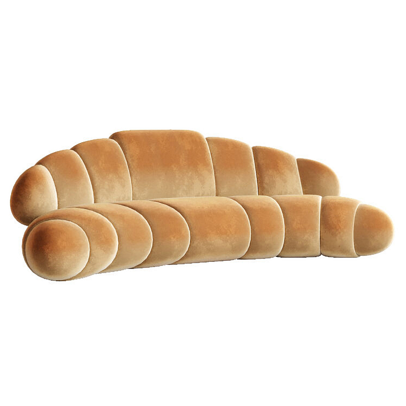 Диван «Croissant» Бежевый Красный Диван «Croissant» Бежевый Красный в Саратове | Loft Concept