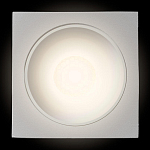 Встраиваемый спот светодиодный квадаратный белого цвета с круглым углублением Ombra Lux  варинант исполнения - 3 | Loft Concept в Саратове