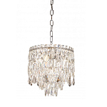 Люстра круглая с хрустальными подвесками на серебряном каркасе Roul Crystal Light варинант исполнения - 10 | Loft Concept в Саратове