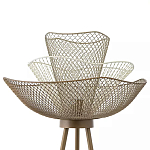 Торшер с трехъярусным плафоном из металлической сетки Light Floor Lamp Made of Metal Mesh варинант исполнения - 2 | Loft Concept в Саратове