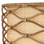 Подвесной светильник  из кованого железа и абажуром из ротанга Wicker Furniture варинант исполнения - 1 | Loft Concept в Саратове