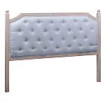 Изголовье кровати серое с мягкой обивкой из рогожки Emma Headboard варинант исполнения - 1 | Loft Concept в Саратове