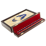 Нарды настольные из натурального камня лазурит и долерит Backgammon from Stone варинант исполнения - 5 | Loft Concept в Саратове