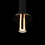 Подвесной светильник с узким цилиндрическим плафоном и золотым металлическим декором Concrete Pipe варинант исполнения - 7 | Loft Concept в Саратове