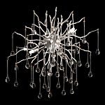 Бра с лучеобразным основанием и подвесками из прозрачного стекла в виде длинных капель Droplet Chandelier варинант исполнения - 8 | Loft Concept в Саратове