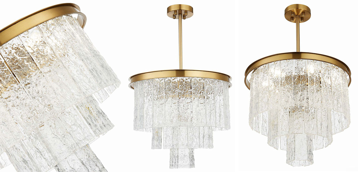 Люстра Renea Textured Glass Chandelier Brass Люстра Renea Textured Glass Chandelier Brass - Loft-Concept в Саратове