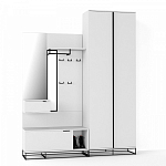 Двухдверный шкаф белого цвета Strict Lines варинант исполнения - 5 | Loft Concept в Саратове