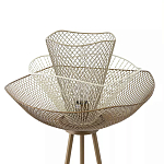 Торшер с трехъярусным плафоном из металлической сетки Light Floor Lamp Made of Metal Mesh варинант исполнения - 1 | Loft Concept в Саратове