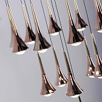 Люстра светодиодная с акриловыми конусообразными плафономи розовое золото Astra 60   варинант исполнения - 4 | Loft Concept в Саратове