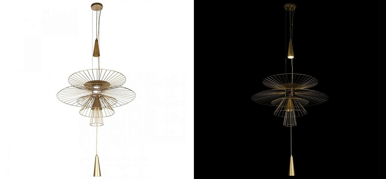 Люстра с металлическим плафоном Shade Metal Chandelier 100 см Люстра с металлическим плафоном Shade Metal Chandelier 100 см - Loft-Concept в Саратове