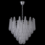 Люстра с подвесками из рифленного стекла в форме капель Textured Glass Chandelier варинант исполнения - 15 | Loft Concept в Саратове