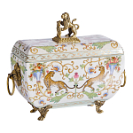 Шкатулка с фигуркой льва на крышке Eden Garden варинант исполнения - 1 | Loft Concept в Саратове