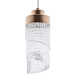Подвесной светильник со спиралевидным плафоном из акрила Spiral Acrylic Gold Hanging Lamp варинант исполнения - 1 | Loft Concept в Саратове