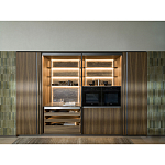 Кухонный гарнитур из дерева и камня с раздвижными дверцами OPERATING COLUMN 2.0 Dada Engenereed Kitchen варинант исполнения - 3 | Loft Concept в Саратове