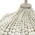 Настольная лампа с абажуром и каркасом из белых деревянных бусин White Wooden Beads Table Lampshade варинант исполнения - 2 | Loft Concept в Саратове