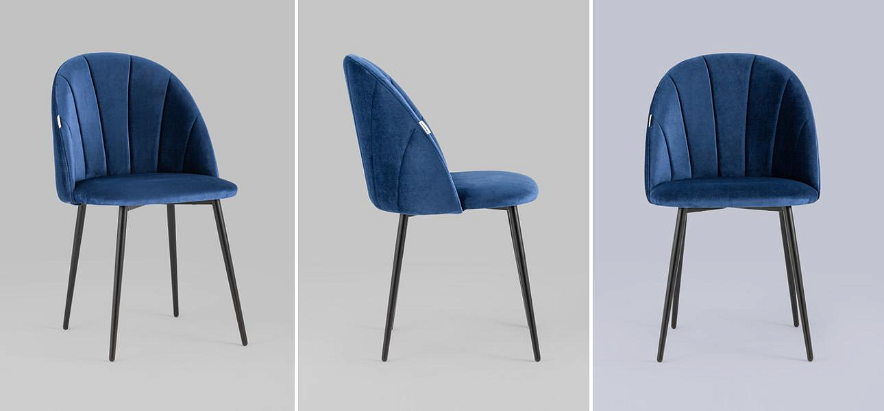 Стул Balsari S Chair Синий Велюр Стул Balsari S Chair Синий Велюр - Loft-Concept в Саратове