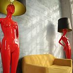 Лампа MANNEQUIN LAMP с абажуром созерцание силуэта варинант исполнения - 7 | Loft Concept в Саратове