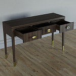 Дизайнерский Письменный стол Elsa Dreams Walnut с тремя ящиками варинант исполнения - 4 | Loft Concept в Саратове