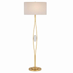 Торшер золотой c декоративной мраморной вставкой на каркасе Kernel варинант исполнения - 1 | Loft Concept в Саратове