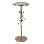 Столик золотистый с цветочной композицией на основании Forest Fairy Tale варинант исполнения - 1 | Loft Concept в Саратове