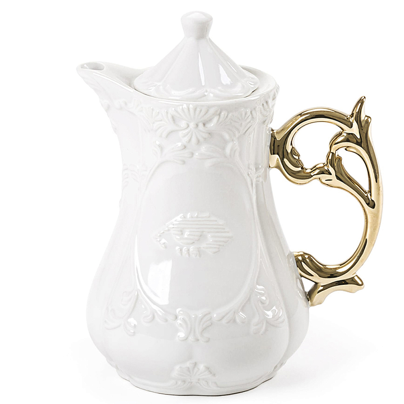 Чайник Seletti I-Teapot Gold Белый Золотой в Саратове | Loft Concept 