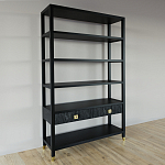 Стеллаж с двумя ящиками Elsa Dreams Black варинант исполнения - 1 | Loft Concept в Саратове