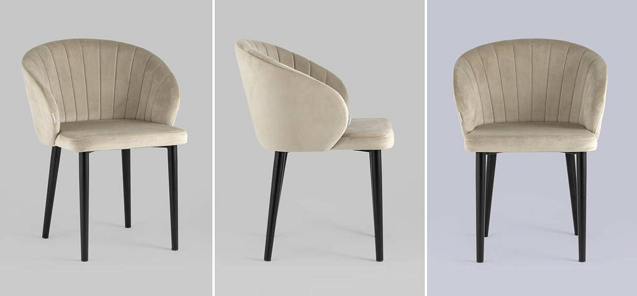 Стул Balsari Chair Кремовый Велюр Стул Balsari Chair Кремовый Велюр - Loft-Concept в Саратове