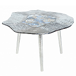 Кофейный стол со столешницей из агата Agate Design Blue  варинант исполнения - 1 | Loft Concept в Саратове