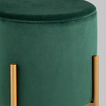 Зеленый пуф на золотистых ножках SANJAY варинант исполнения - 3 | Loft Concept в Саратове