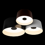 Потолочный светильник с 3-мя цилиндрическими абажурами черного белого и коричневого цвета Urban Dome варинант исполнения - 2 | Loft Concept в Саратове