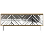 Длинная тумба с зеркальным декором Serena варинант исполнения - 13 | Loft Concept в Саратове