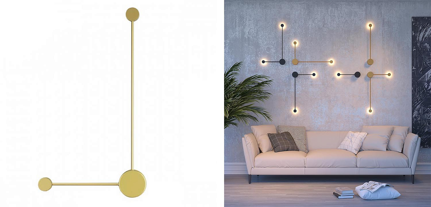 Бра Pin Wall Light Gold Angle Бра Pin Wall Light Gold Angle - Loft-Concept в Саратове
