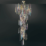 Люстра с голубыми и прозрачными подвесками в форме капель Blue Drop Chandelier варинант исполнения - 2 | Loft Concept в Саратове