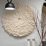 Панно на стену из шерсти мериноса Белый Круг  варинант исполнения - 3 | Loft Concept в Саратове