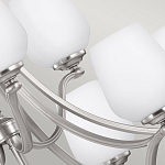 Люстра двухъярусная с белыми матовыми стеклянными плафонами в форме винных бокалов Feiss варинант исполнения - 4 | Loft Concept в Саратове