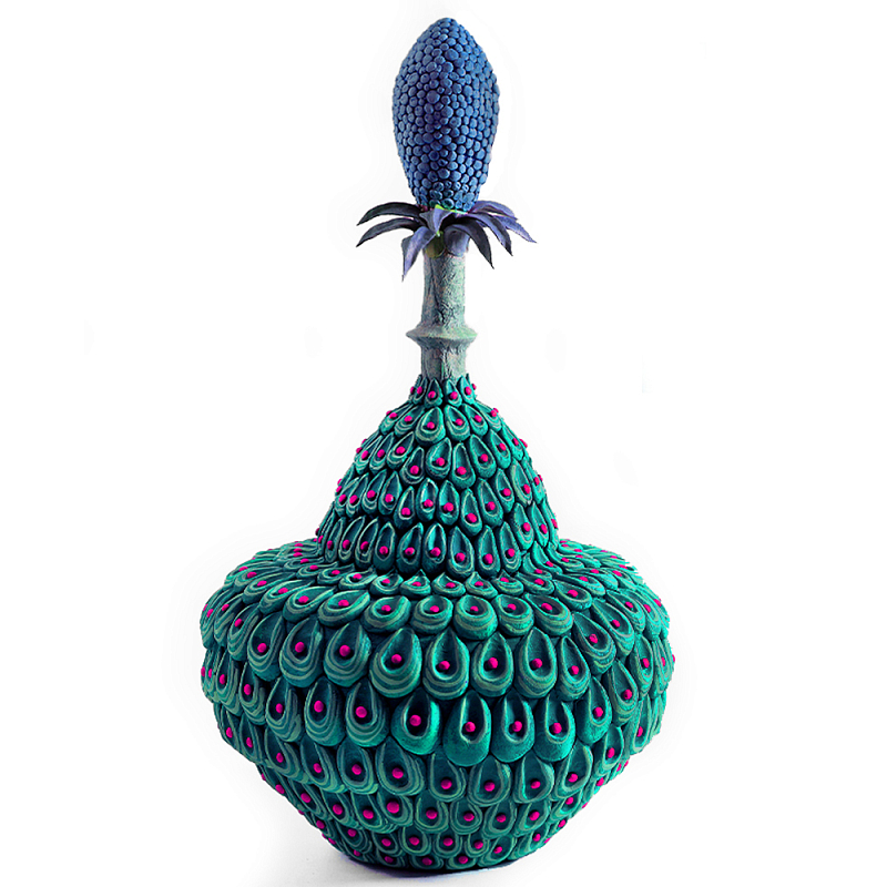 Статуэтка экзотический цветок Exotic Tropical Flower Зеленый Синий Розовый Статуэтка экзотический цветок Exotic Tropical Flower Зеленый Синий Розовый в Саратове | Loft Concept