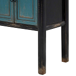 Деревянная консоль в китайском стиле с дверцами голубая Qin Console Table Blue варинант исполнения - 5 | Loft Concept в Саратове