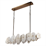 Подвесной светильник с фигурными элементами из белого алебастра Cryptocrystalline Stone варинант исполнения - 5 | Loft Concept в Саратове