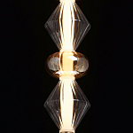 Подвесной светильник с вертикальной композицией из прозрачных и янтарных стеклянных шаров и ромбов Gabriel Scott Luna варинант исполнения - 15 | Loft Concept в Саратове