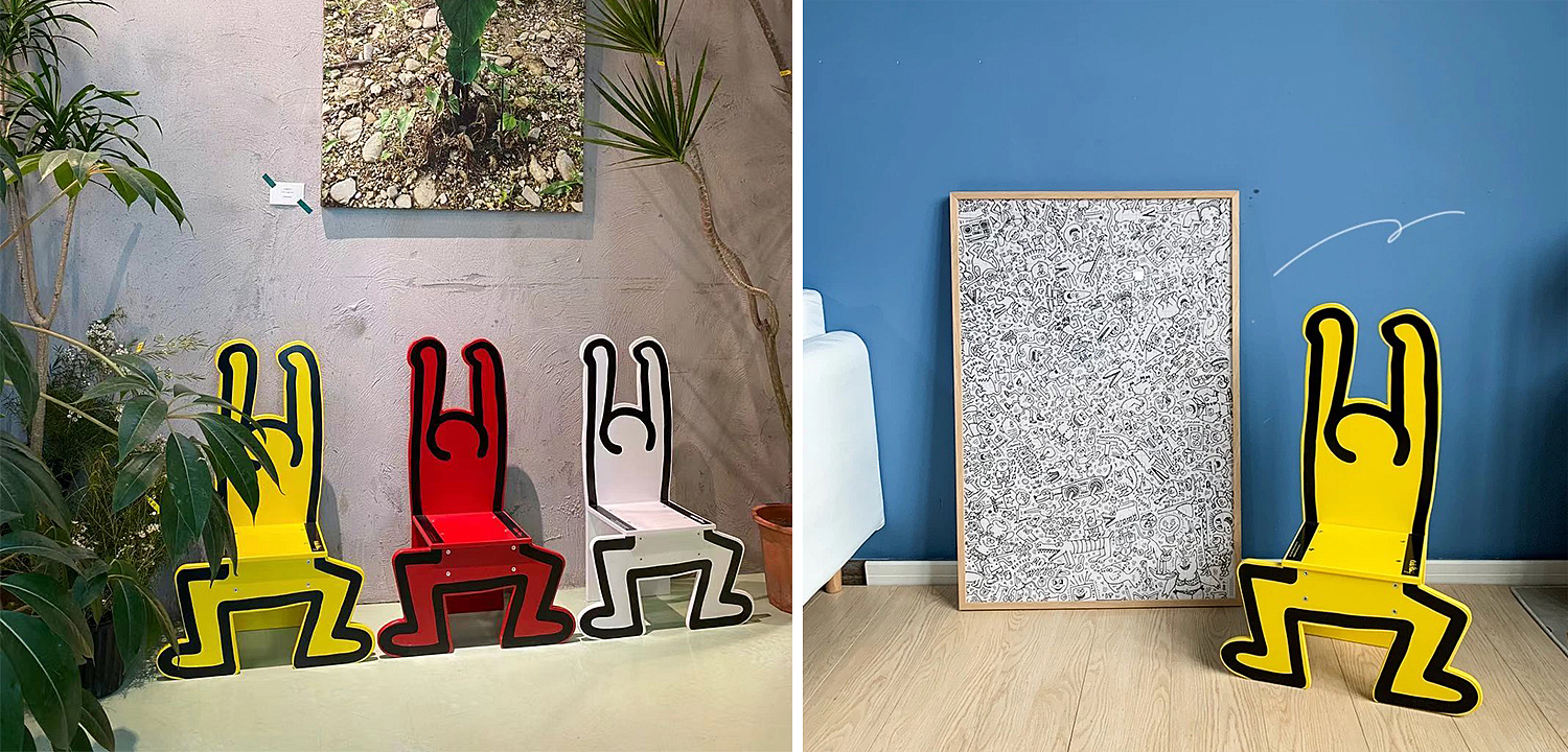 Детский стул Chaise Keith Haring Dancer Vilac Желтый Детский стул Chaise Keith Haring Dancer Vilac Желтый - Loft-Concept в Саратове