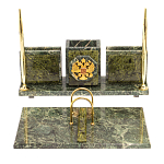 Настольный письменный набор из змеевика с гербом России Successful Leader варинант исполнения - 1 | Loft Concept в Саратове