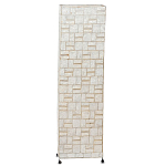 Торшер из перламутра на металлическом каркасе Indonesian Tower варинант исполнения - 1 | Loft Concept в Саратове