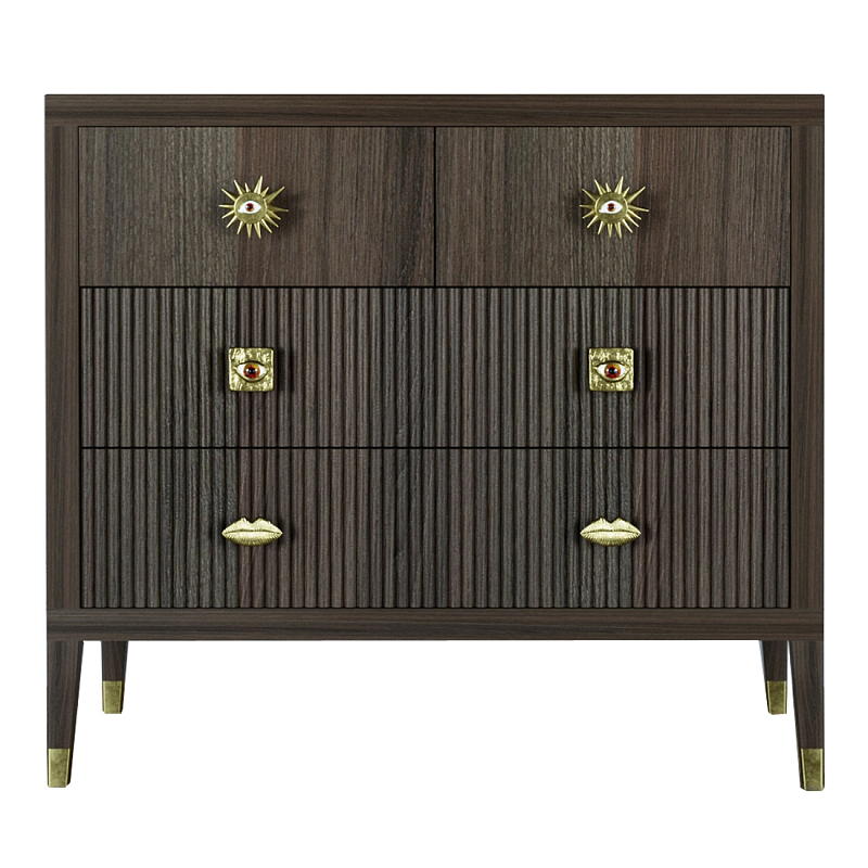 Бельевой Комод с 4 ящиками Elsa Dreams Walnut Орех Бельевой Комод с 4 ящиками Elsa Dreams Walnut Орех в Саратове | Loft Concept