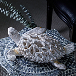 Статуэтка черепаха с ажурным панцирем и детализированной текстурой в белом цвете Marine Accessories варинант исполнения - 7 | Loft Concept в Саратове