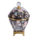 Шкатулка черного цвета с цветочной росписью Eden Garden варинант исполнения - 3 | Loft Concept в Саратове