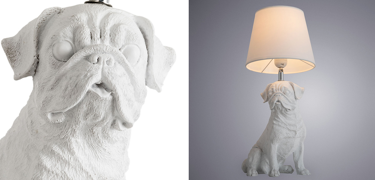 Настольная лампа White Bulldog Table Lamp Настольная лампа White Bulldog Table Lamp - Loft-Concept в Саратове